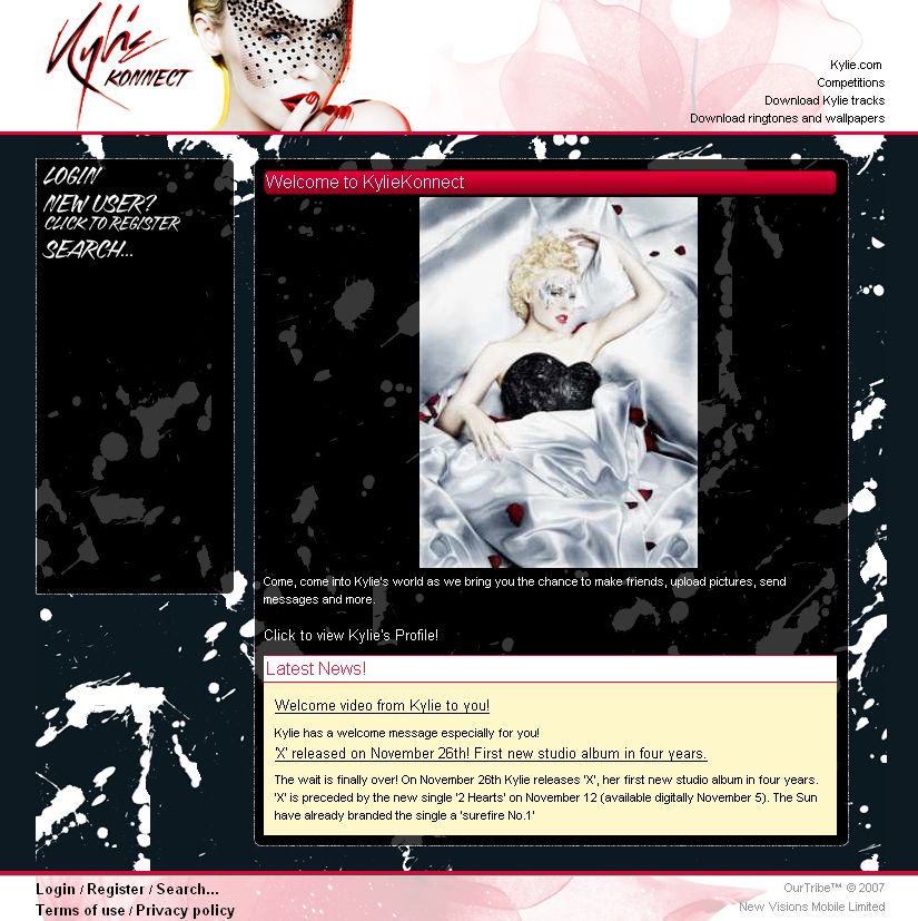 Kylie Minogue Launched Networking Site, KylieKonnect