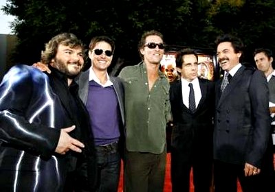 Star Studded L.A. Premiere for 'Tropic Thunder' Meets Protest