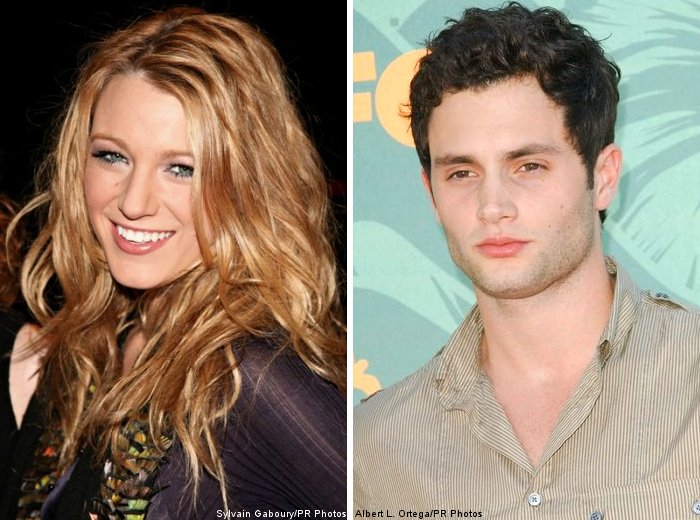 blake lively and penn badgley kissing. Blake Lively and Penn Badgley