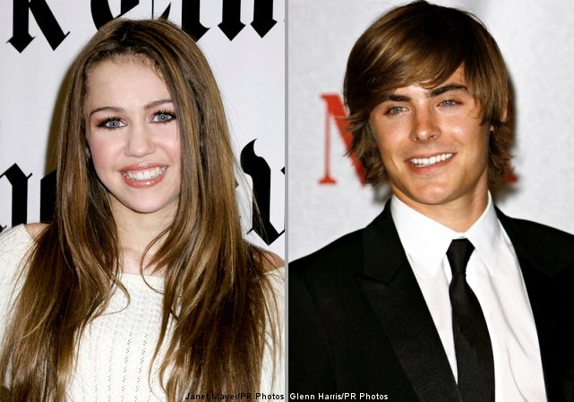 zac efron and miley cyrus