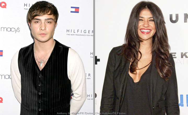 Rumored Lovers Ed Westwick and Jessica Szohr Snapped Kissing