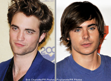 zac efron without makeup. Robert Pattinson, Zac Efron