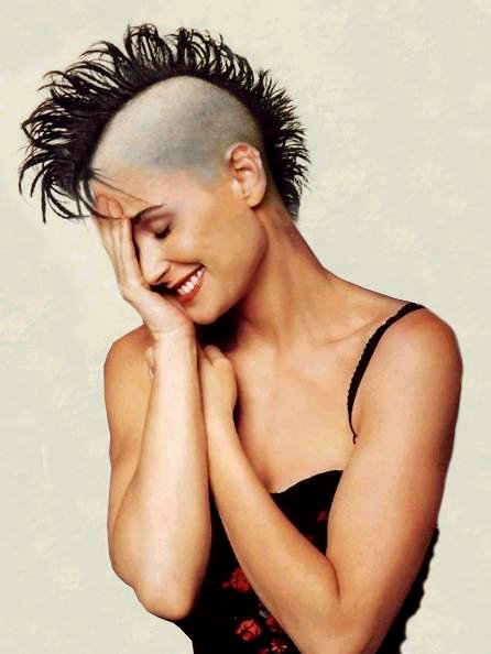  picture of his actress wife sporting a Mohawk hairstyle on his Twitter.