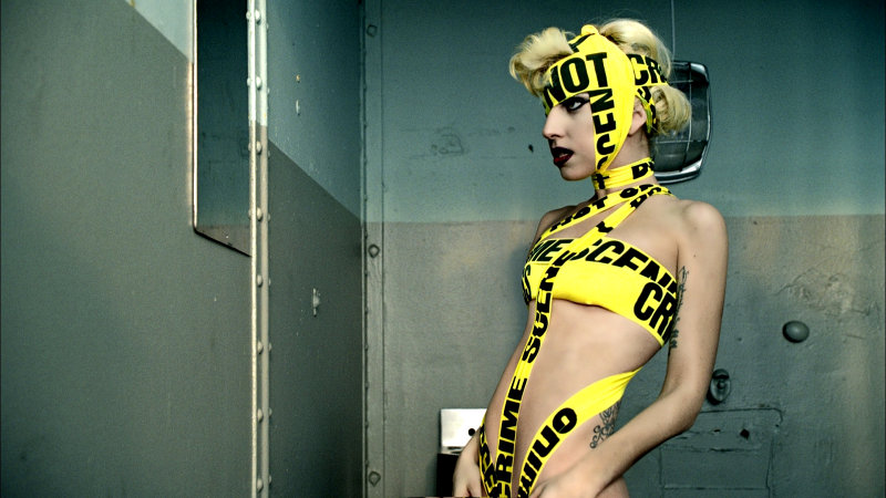 Picture: Naked Lady GaGa Wrapped in Police Tape for 'Telephone' Video