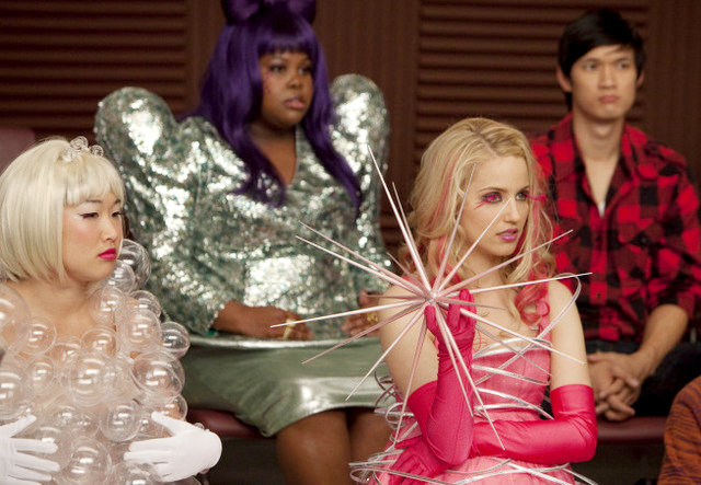The cast of quot;Gleequot; are goofing lady gaga outfits glee. The cast of quot;Gleequot; are goofing