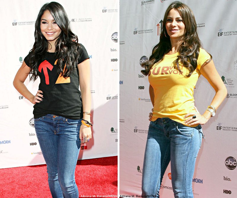Vanessa Hudgens and Sofia Vergara Walking Stand Up to Cancer Red Carpet