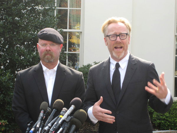adam savage picture on a t-shirt