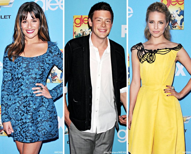 lea michele dianna agron and cory. Lea Michele, Cory Monteith and