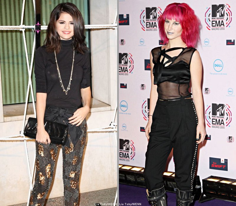 hayley williams 2011 grammys. Selena Gomez and Hayley