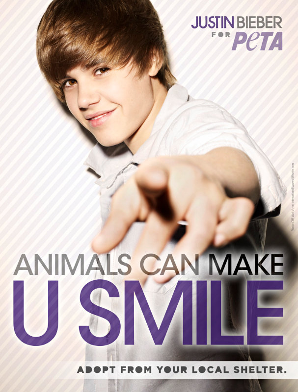 justin bieber animals can make u smile. In his new quot;animals can make u