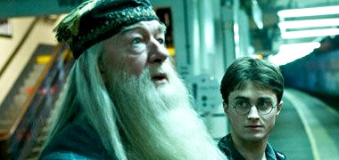 Harry travels along with Hogwarts headmaster, Dumbledore in 'Half-Blood Prince'
