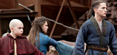 Noah Ringer, Nicola Peltz and Jackson Rathbone in 'The Last Airbender'