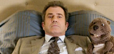 Mel Gibson speaks with a puppet in 'The Beaver'