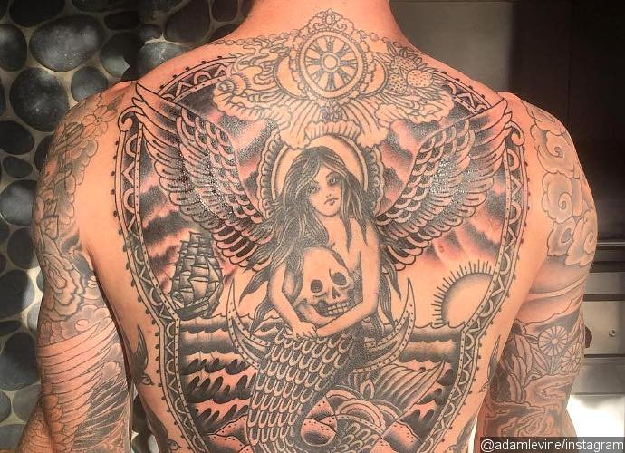 Adam Levine Debuts Giant Back Tattoo Which Took Six Months to Finish