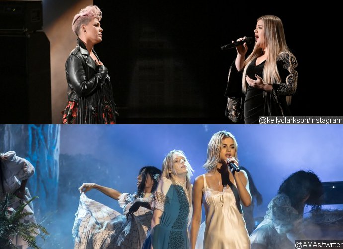 AMAs 2017: Kelly Clarkson and Pink Join Forces for the First Time, Selena Gomez Returns to the Stage