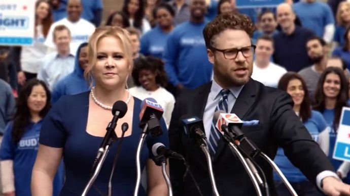 Amy Schumer and Seth Rogen to Save America With 'Big Caucus' in Super Bowl Ad