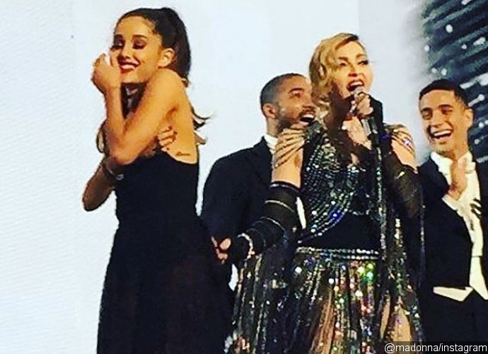 Ariana Grande Joins Madonna Onstage, Gets Spanked at 'Rebel Heart' Show in Miami