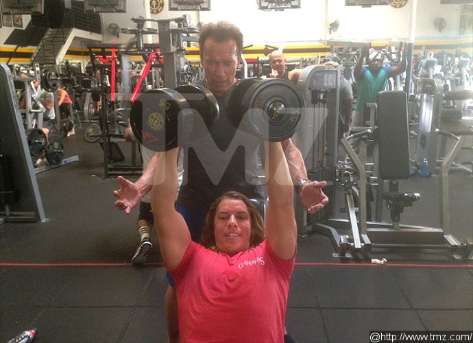 Arnold Schwarzenegger Spotted Training Son Joseph Baena. See the Rare Photos!