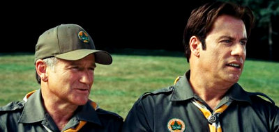 John Travolta and Robin Williams get into troubles with kids in 'Old Dogs' 