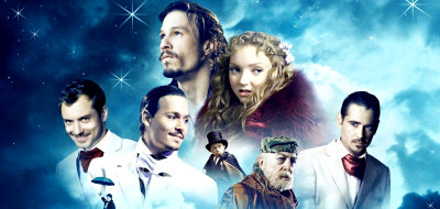 The four Tonys and Doctor Parnassus in 'Imaginarium'