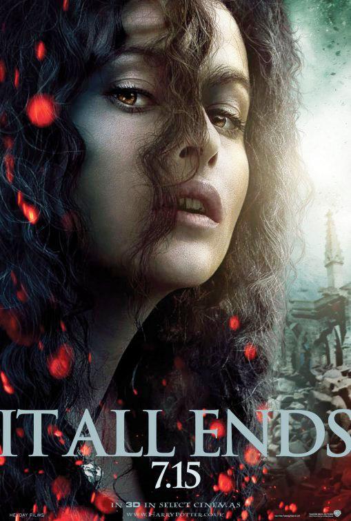 Intimidating Bellatrix Lestrange Hits'Deathly Hallows Part 2' Poster