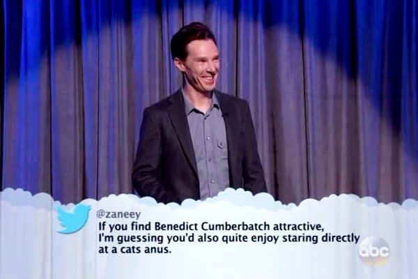Benedict Cumberbatch Has the Best Reaction to Mean Tweet on 'Jimmy Kimmel Live!'