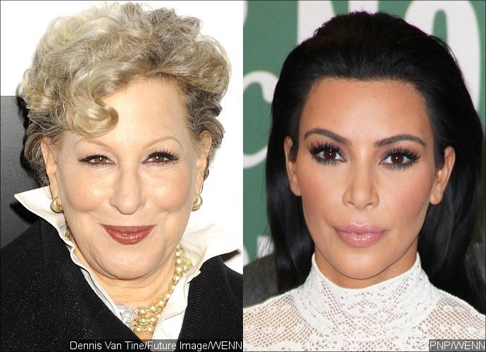 Bette Middler Challenges Kim Kardashian to Post More Nude Selfies for Charity