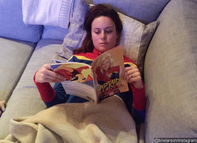 Brie Larson Reads 'Captain Marvel' Comic in Costume to Prepare for the Role