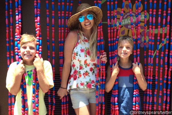 Britney Spears Recreates 'Oops!...I Did It Again' Album Cover With Sons in New Photo