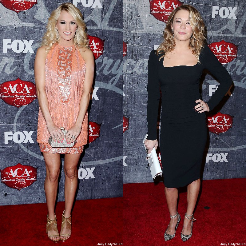 Carrie Underwood and LeAnn Rimes Dazzle on Red Carpet of 2012 American
