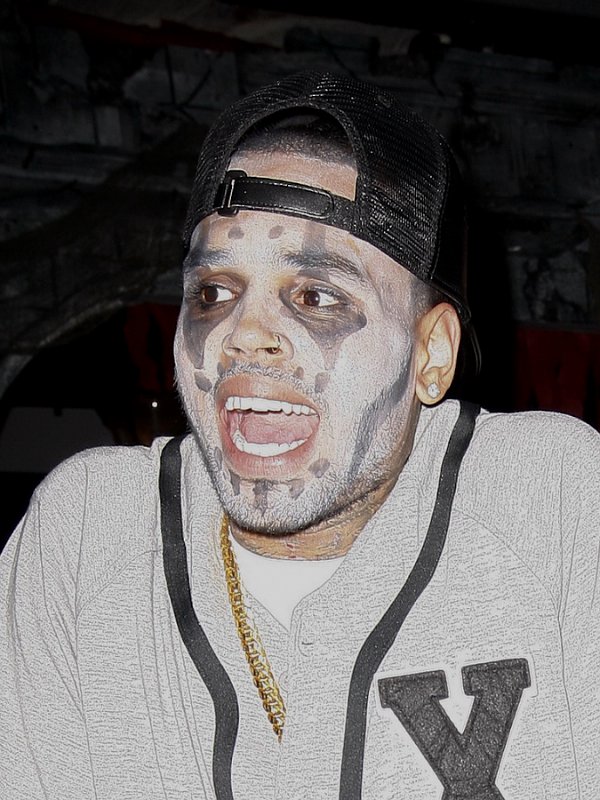 Chris Brown and Ex-Girlfriend Karrueche Tran Celebrate Halloween Together