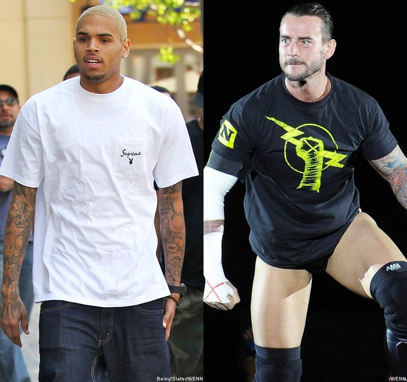 Chris Brown challenged to fight by CM PUNK