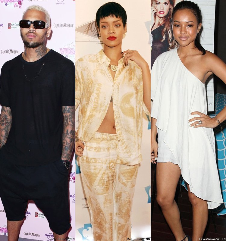 Chris Brown And Rihanna And Karrueche Tran
