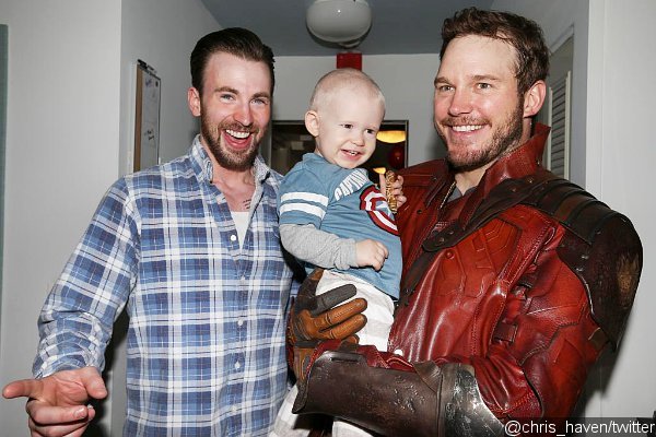 Chris Pratt Dresses as Star Lord, Visits Christopher's Haven With Chris Evans
