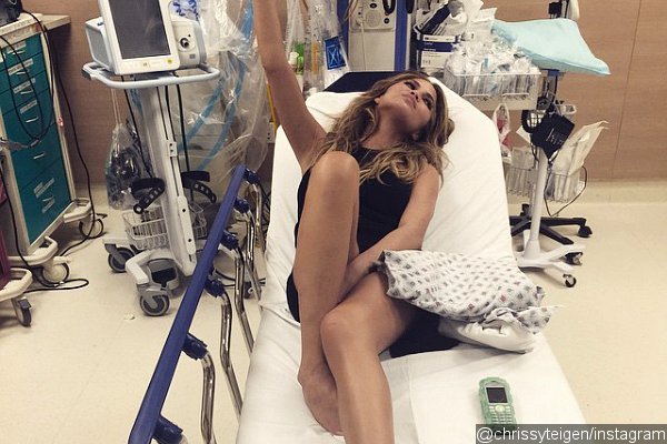 Chrissy Teigen Cracks Bone, Posts Sexy Picture From Hospital