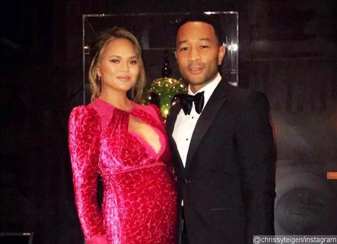 Chrissy Teigen Looks Glowing While Flaunting Baby Bump at Nobel Banquet