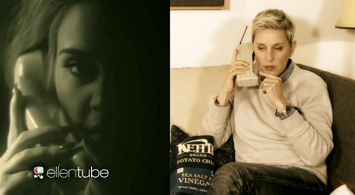 Ellen DeGeneres Reveals 'Inspiration' Behind Adele's 'Hello' With Spoof Video