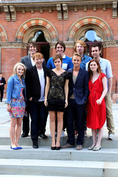 Emma Watson Rupert Grint Go Black at'Deathly Hallows Part 2' London