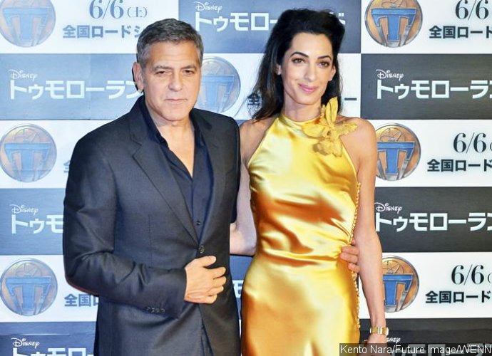 George and Amal Clooney Spotted With Their Twins for the First Time
