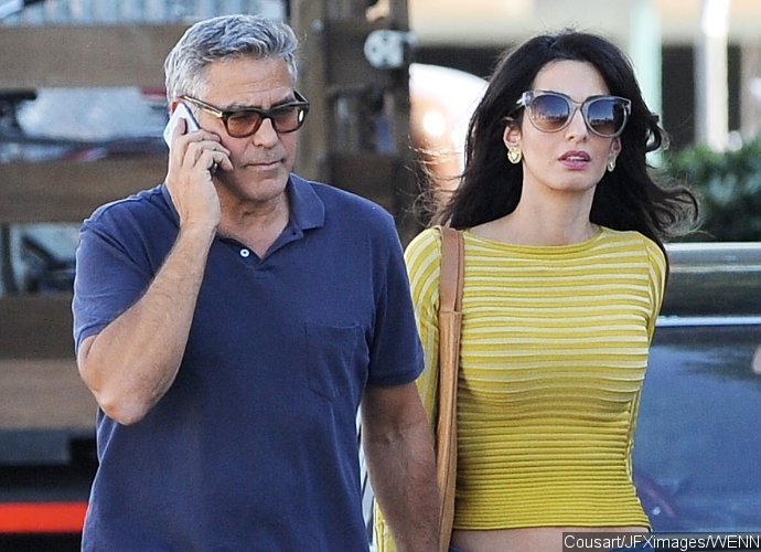 George and Amal Clooney Unabashedly Affectionate on Movie Set