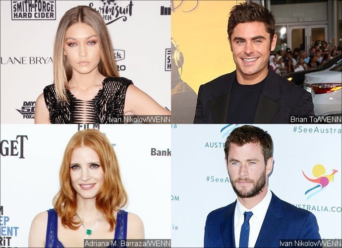 Gigi Hadid, Zac Efron, Jessica Chastain, Chris Hemsworth to Present at MTV Movie Awards