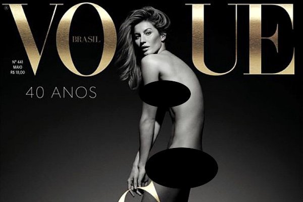 Gisele Bundchen Poses Completely Naked for Vogue Brazil Cover