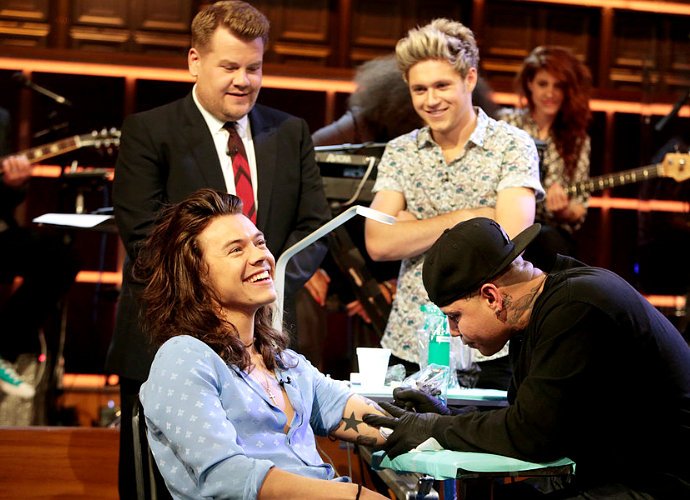 Harry Styles Gets Inked on 'The Late Late Show'. See His New Tattoo