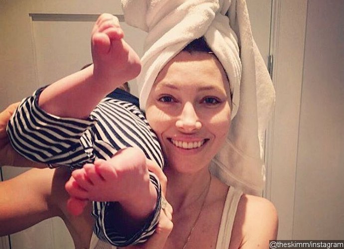 Jessica Biel Shares Rare Photo With Baby Silas, Reveals Their Morning Rush