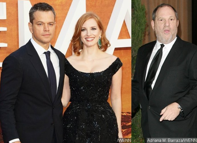 Jessica Chastain Defends Matt Damon as He Denies Covering Up for Harvey Weinstein