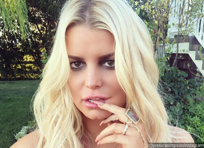 Jessica Simpson's Boobs Almost Fall Out of Sexy Sequin Mini Dress