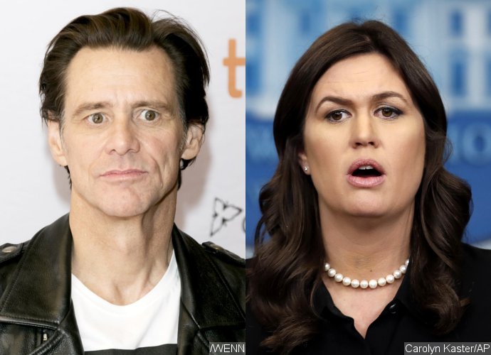 Jim Carrey Appears to Shade Sarah Huckabee Sanders With This 'Monstrous' Painting