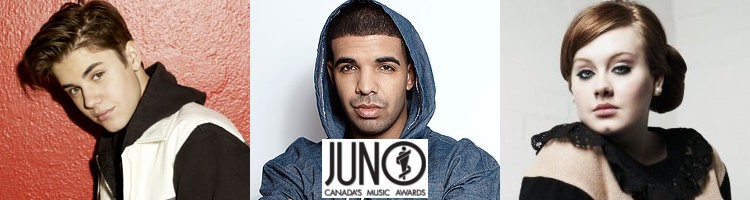 Justin Bieber, Drake, Adele and More Win at 2012 Juno Awards