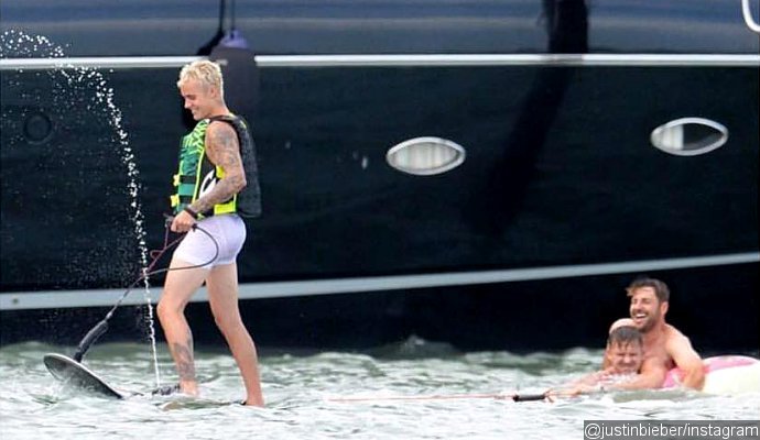 Justin Bieber Shows Too Much as He Goes Wakeboarding in Skivvies