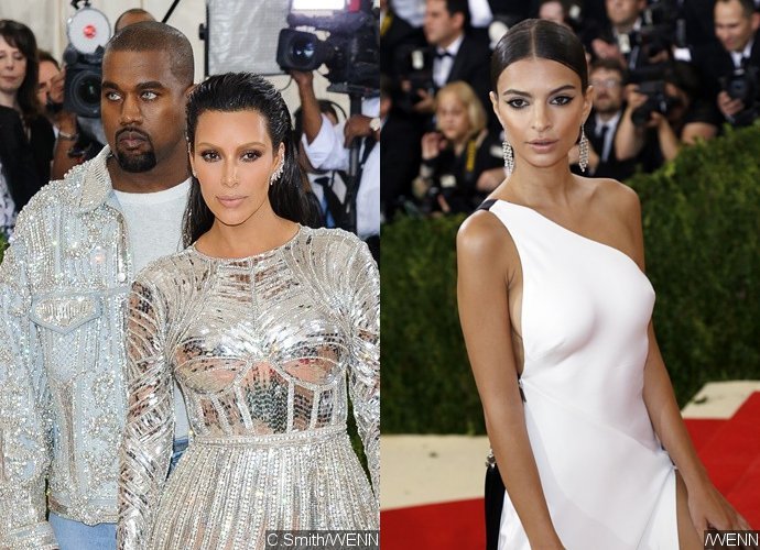 Kanye West Reportedly Flirted With Emily Ratajkowski in Front of Kim Kardashian